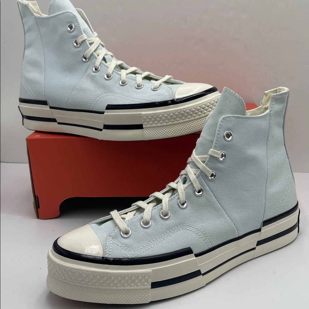 Converse Men’s A03537C CHUCK 70 PLUS HI
AQUA MIST/EGRET/WHITE
High-Top Sneakers - Picture 16 of 16